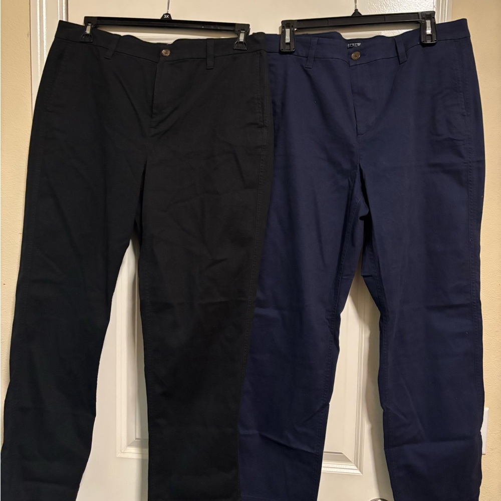 J.Crew High-Rise Girlfriend Chinos. Navy And Black, New With Tags Size 14 - Picture 3 of 5